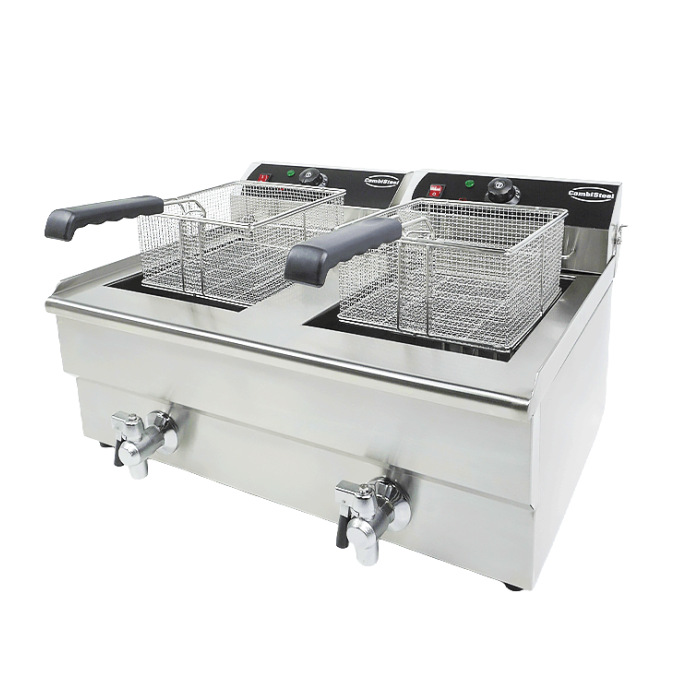Elektro Tischfritteuse 2x10 Liter - 690x560x380 mm - 10 kW