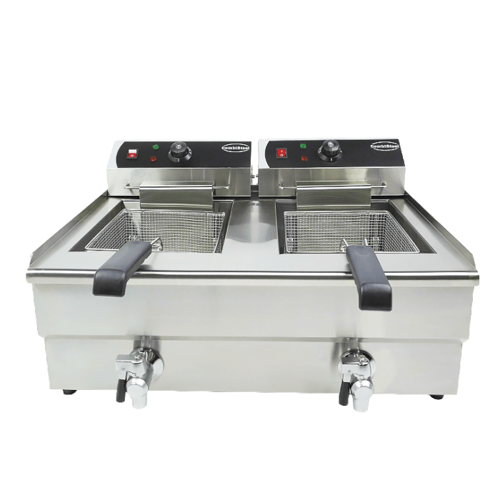 Elektro Tischfritteuse 2x10 Liter - 690x560x380 mm - 10 kW