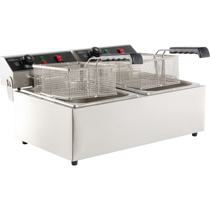 Elektro Tischfritteuse - 2x6 Liter - 590x440x290 mm - 6,6 kW