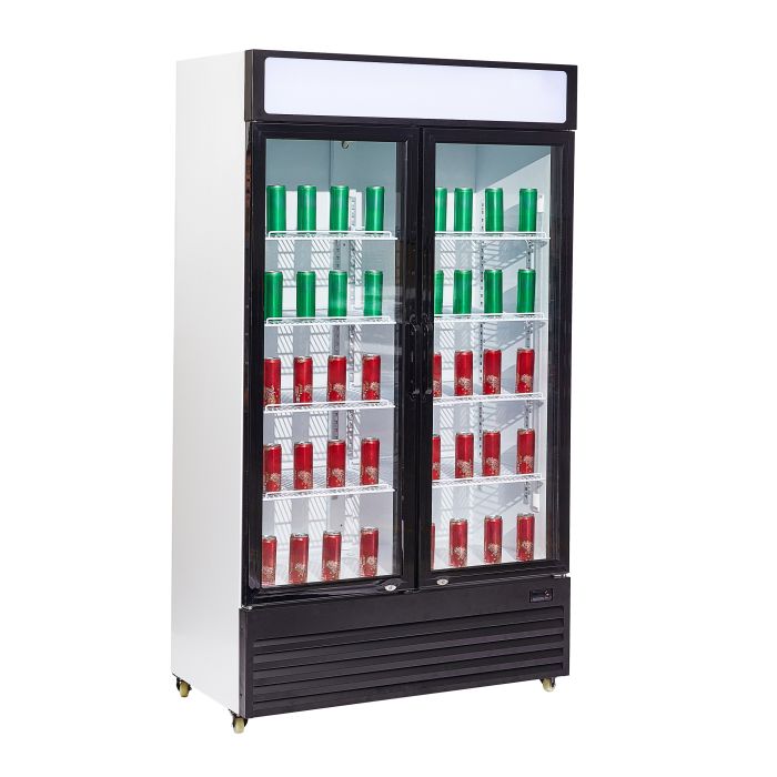 Getränkekühlschrank 2 Türen - 750 Liter - 1120x610x1965 mm - inkl. Räder