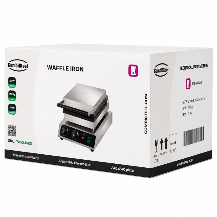 Waffeleisen - 1 Platte - 2 kW - 300x450x250 mm
