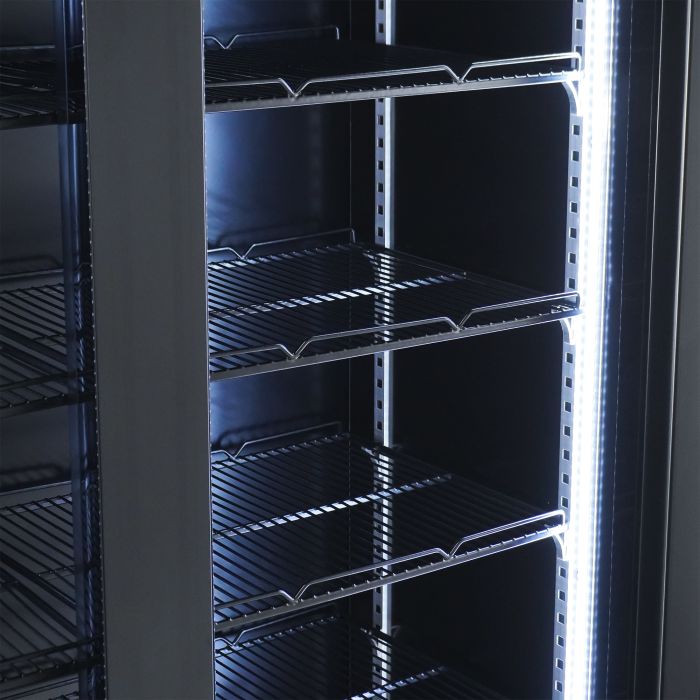 Getränkekühlschrank mit 3 Türen - Schwarz - 1200 Liter - 1600x600x2100 mm - inkl. Räder