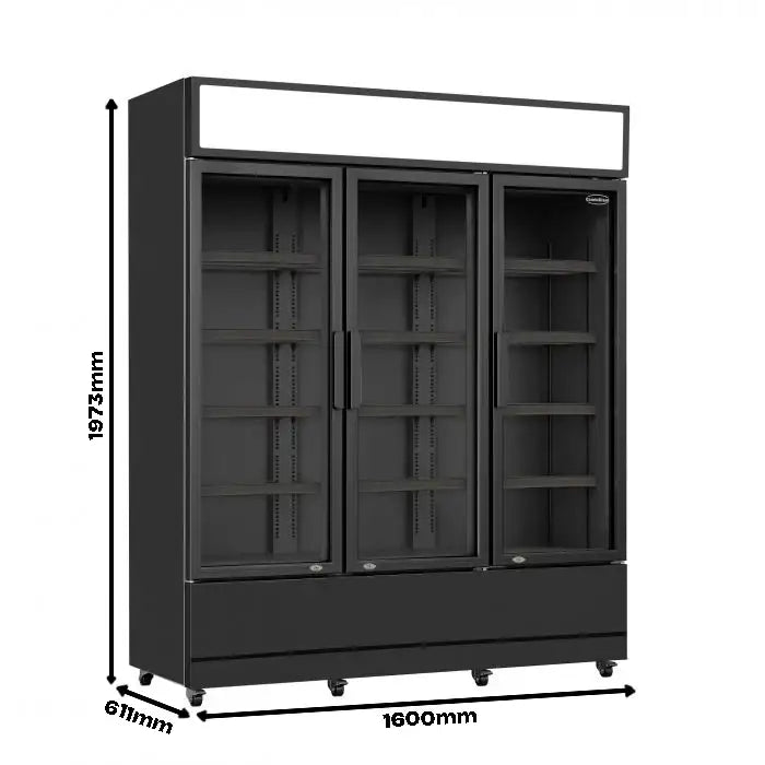 Getränkekühlschrank 3 Türen - 1065 Liter - 1600x610x1973 mm - inkl. Räder