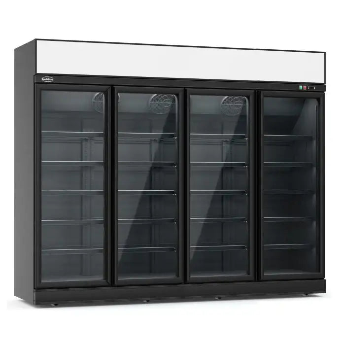 Kühlschrank 4 Glastüren - Schwarz - 2060 Liter - 2508x710x2092 mm