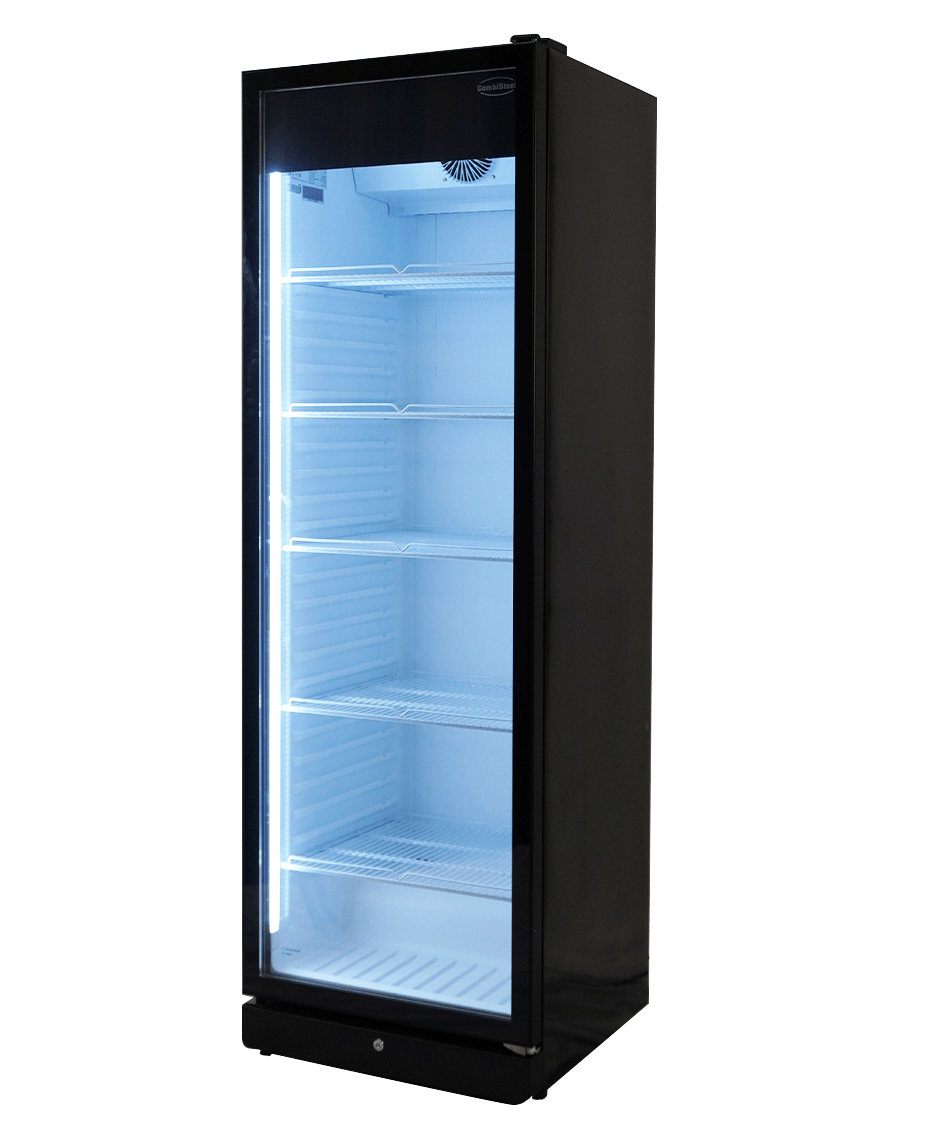 Kühlschrank 1 Glastür PIB-360R - 595x585x1864 mm - 0,32 kW - Gastro-Bedarf24 GmbH