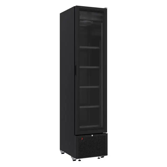 Getränkekühlschrank - 1 Glastür - Schwarz - 348 Liter - 450x656x2024 mm