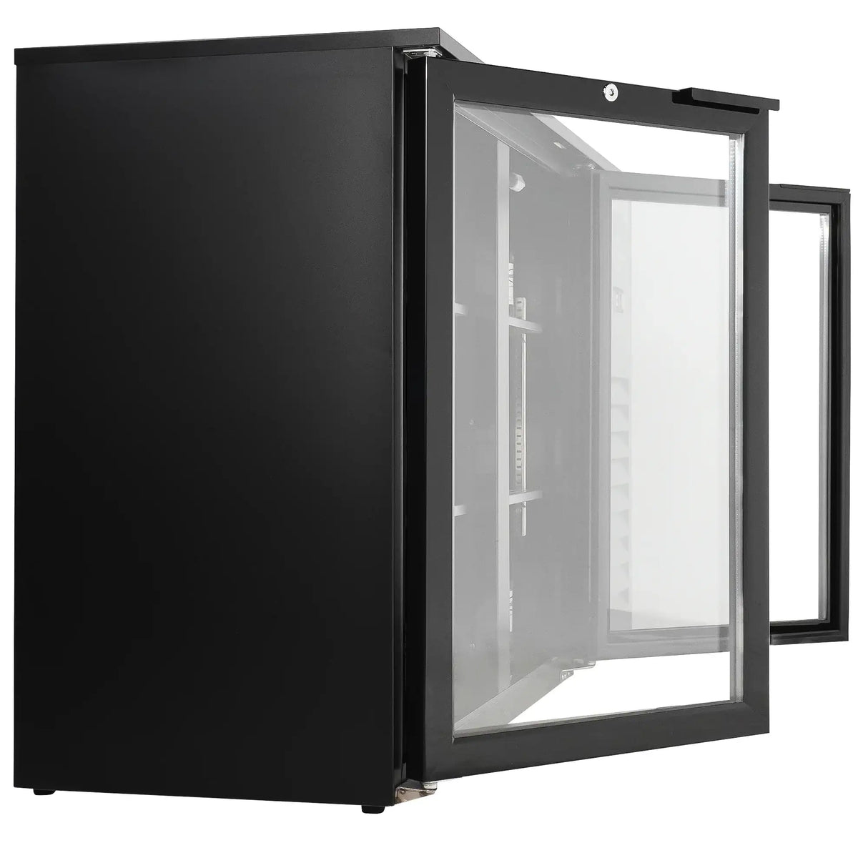 Barkühler 2 Glastüren Schwarz 305L - 1434x520x860 mm - 0,25 kW - Gastro-Bedarf24 GmbH