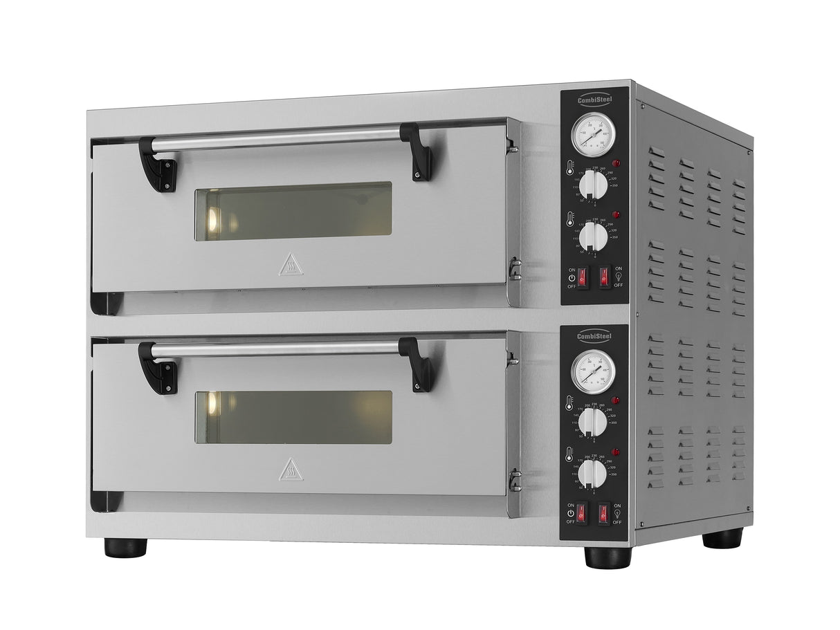 Elek. Pizzaöfen Doppelt 2 X 4 - 810x880x720 mm - 8.4 kW - Gastro-Bedarf24 GmbH