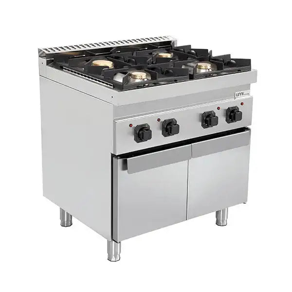 Gas stove with doors - 800x700x850/900 mm – 28 kW – 4 cooking zones