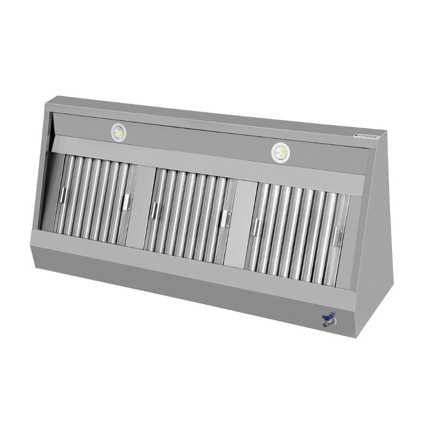 Wandhaube - 1800x950x400 mm - mit Filter und Lampe