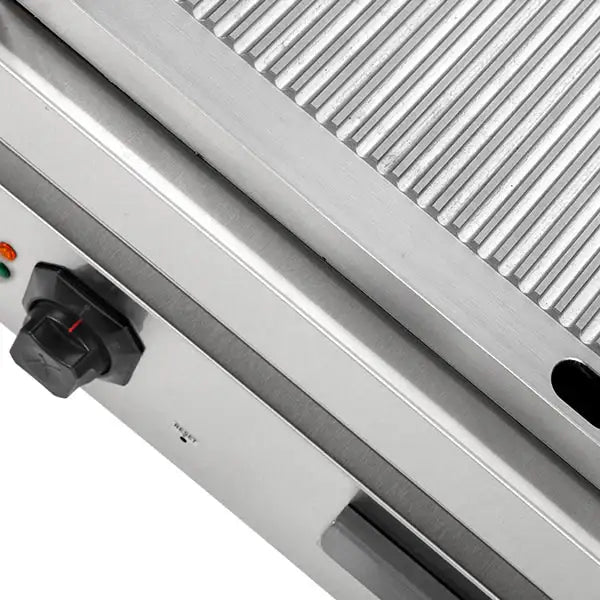 Elektrische Grillplatte - 800x700x300 mm - gerillt - 9 kW