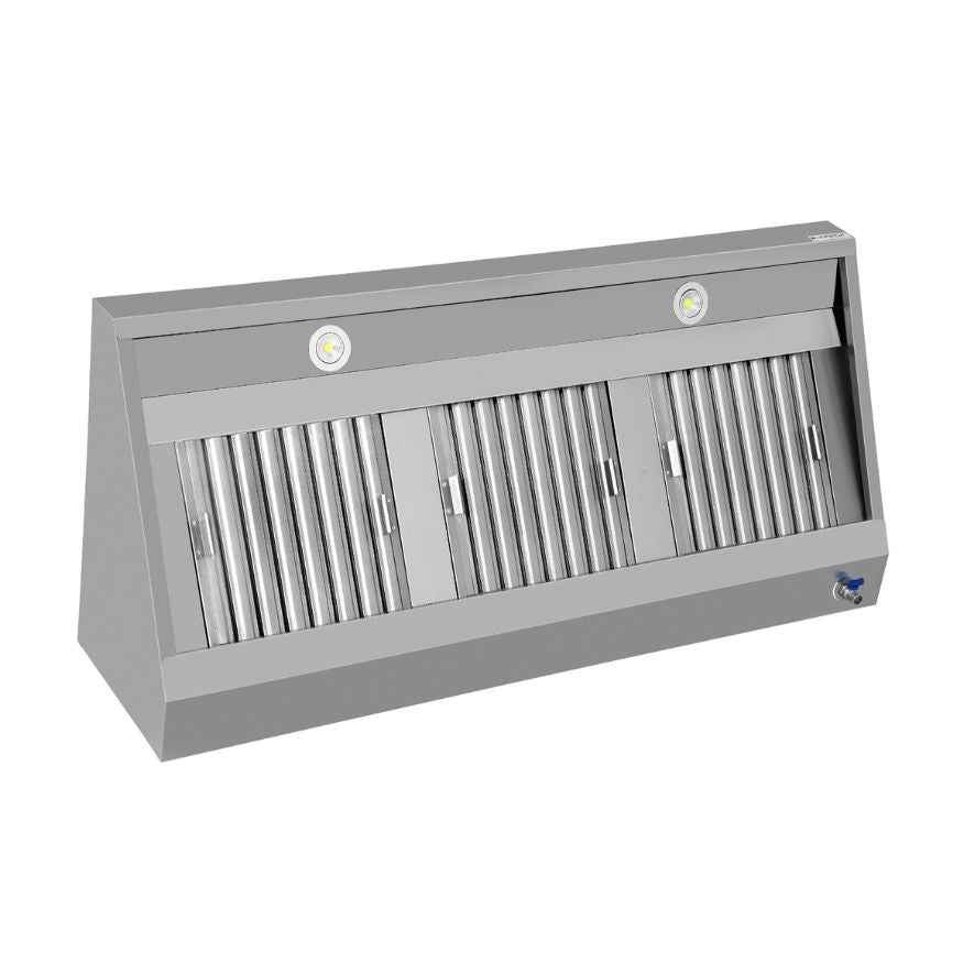 Wandhaube - 1800x950x400 mm - mit Filter und Lampe