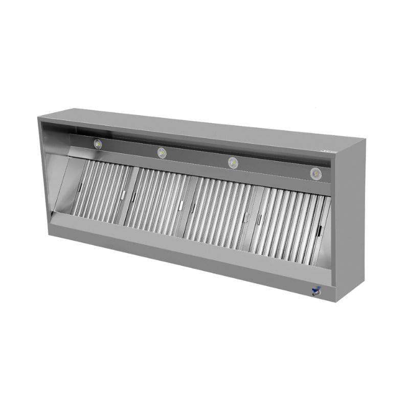 Kastenhaube - B2500xT1100xH400 - mit Filter & Lampe