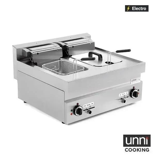 Electric Deep Fryer - 2x10 Liter - 700x650x320 mm - 15 kW