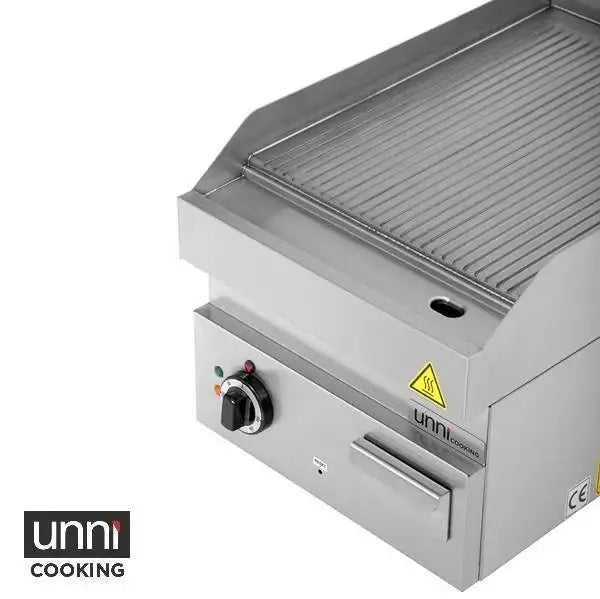 Elektro-Grillplatte - Geriffelt - 400x650x320 mm - 4,5kW