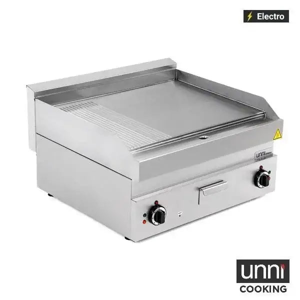 Elektrikli ızgara plakası - 1/3 oluklu - 700x650x320 mm - 9 kW