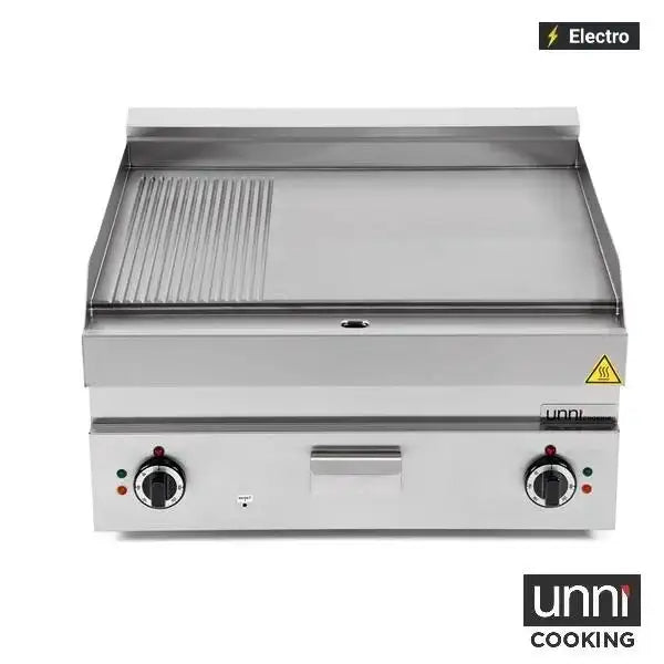 Elektrikli ızgara plakası - 1/3 oluklu - 700x650x320 mm - 9 kW