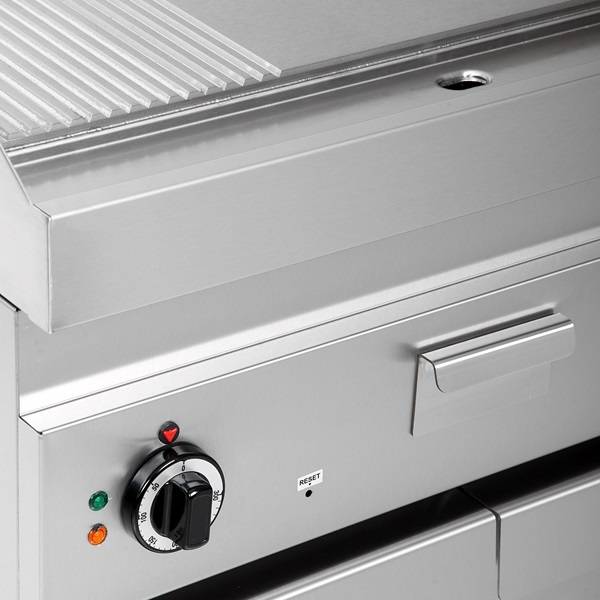 Elektro-Grillplatte 650 - 9 kW - 1/3 gerillt