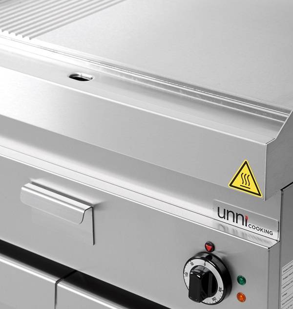 Elektro-Grillplatte 650 - 9 kW - 1/3 gerillt