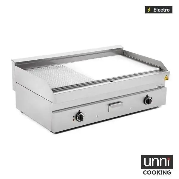 Elektro-Grillplatte - Geriffelt 1/3 – 1100x650x320 mm - 13,5 kW