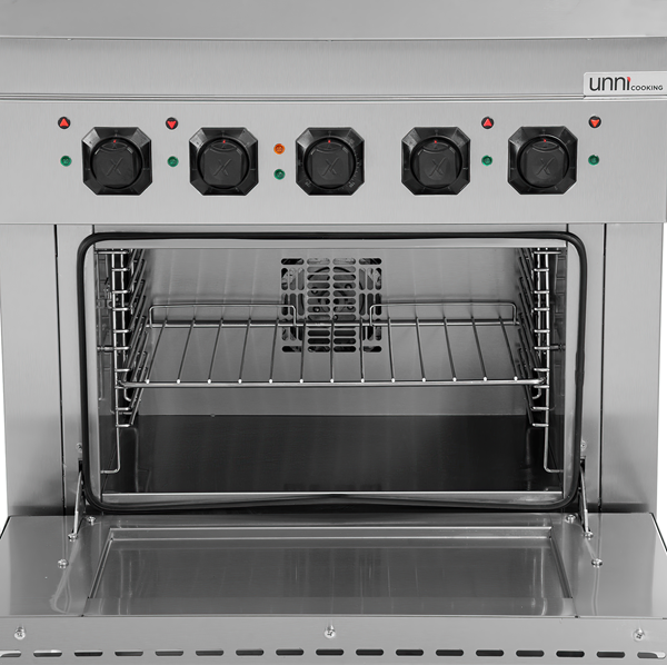 Elektroherd mit 4 Kochfelder und Elektrobackofen - 800x700x850/900 mm - 10,4 kW