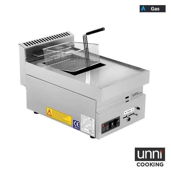 Gas-Fritteuse 1x8 Liter - 400x650x300 mm - 7 kW