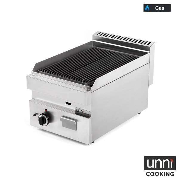 Gas-Lavasteingrill - 400x650x320 mm - 5,5 kW