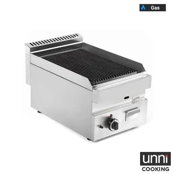 Gas-Lavasteingrill - 400x650x320 mm - 5,5 kW