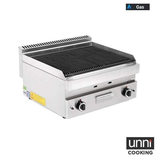 Gas-Lavasteingrill - 700x650x320 mm - 11 kW