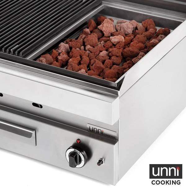 Gas-Lavasteingrill - 1020x650x320 mm - 16,5 kW