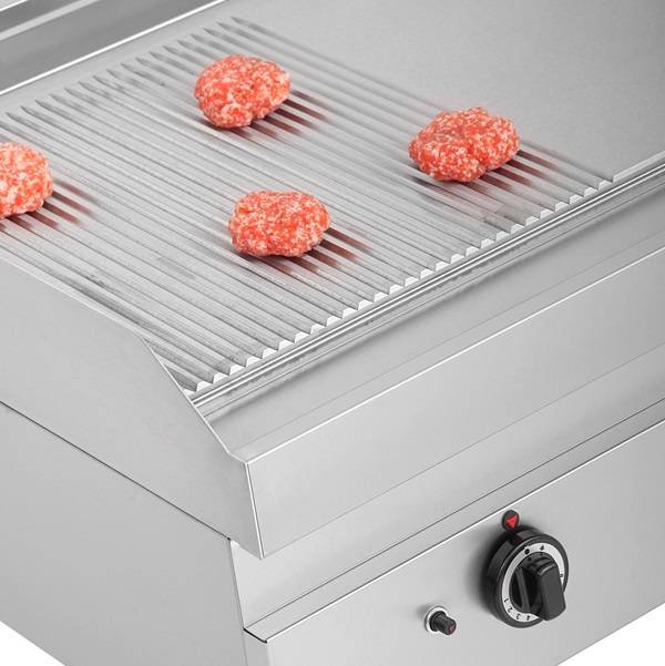 Gasgrillplatte – 1/3 GERILLT – 2/3 GLATT - 1100x650x320 mm - 12 kW