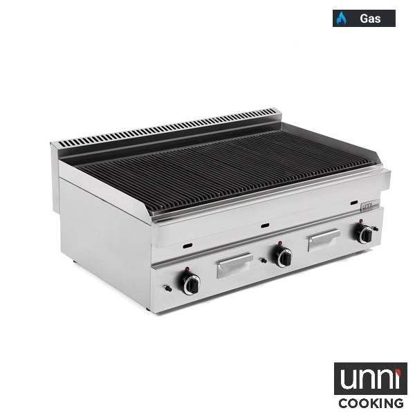 Gas-Lavasteingrill - 1020x650x320 mm - 16,5 kW
