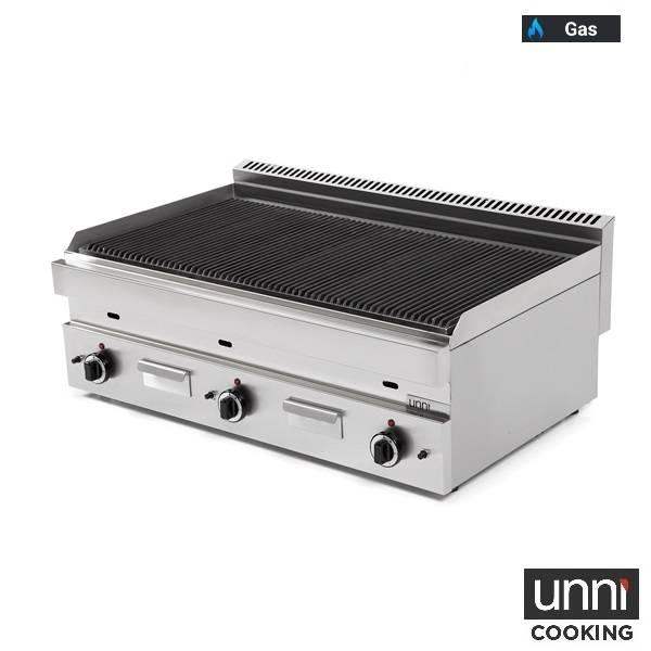 Gas-Lavasteingrill - 1020x650x320 mm - 16,5 kW