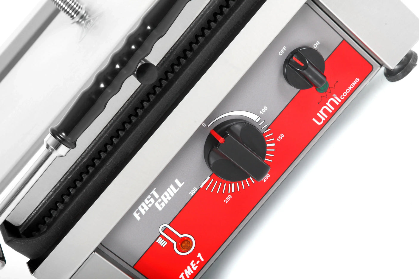 Kontaktgrill aus Edelstahl mit Temperaturregler für Gastronomie, Gastro-Bedarf24