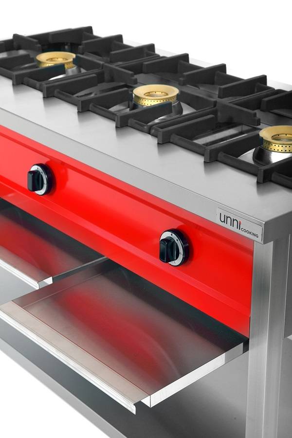 Gaskocher – 1685x600x850 mm - 4x8kW