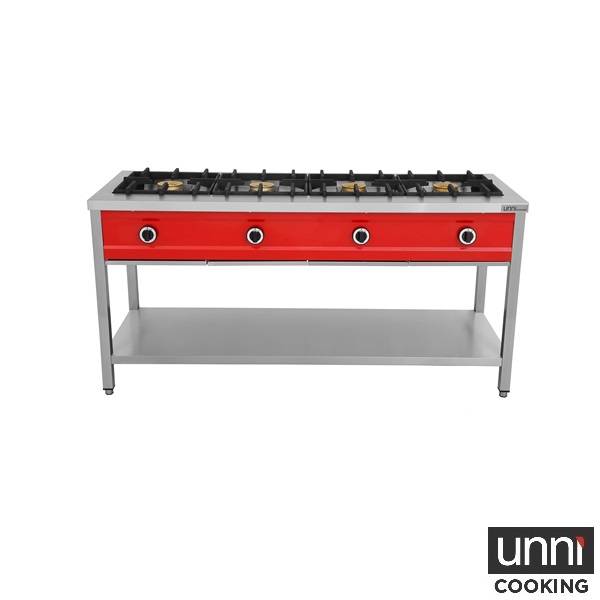 Gaskocher – 1685x600x850 mm - 4x8kW