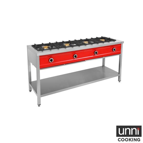 Gaskocher – 1685x600x850 mm - 4x8kW