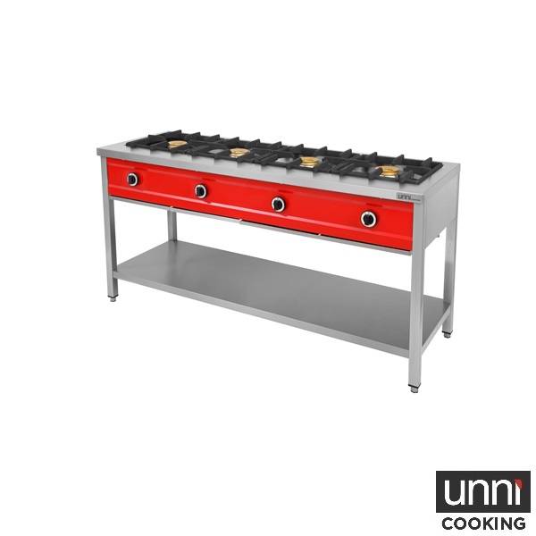 Gaskocher – 1685x600x850 mm - 4x8kW