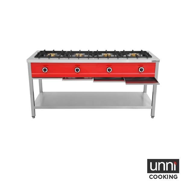 Gaskocher – 1685x600x850 mm - 4x8kW