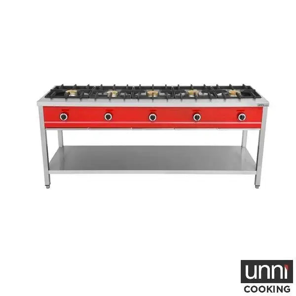 Gas Cooker – 2000x600x850 mm - 5x8 kW