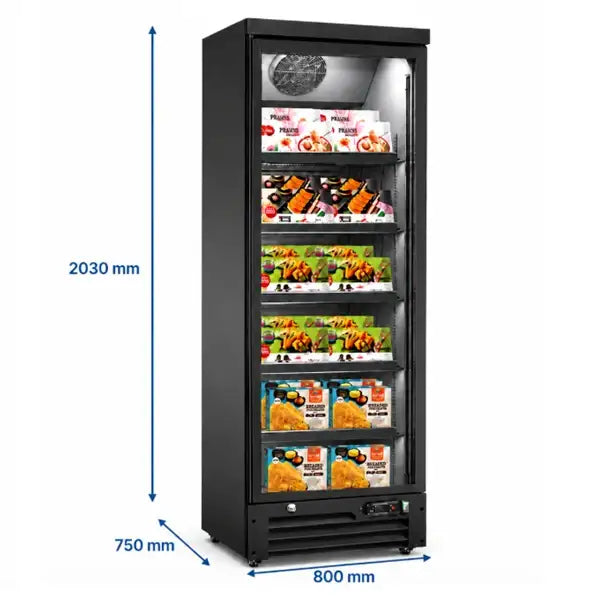 Tiefkühlschrank 1 Glastür - 800 Liter - 800x750x2030 mm