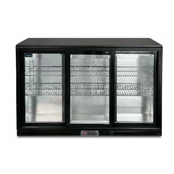 Barkühlschrank mit Schiebetüren - Schwarz - 1350x565x900 mm