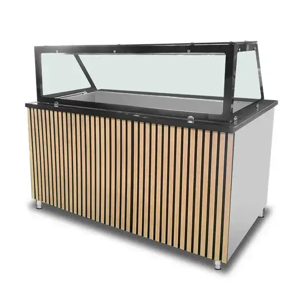 Bain-Marie-Theke – 4x GN 1/1 – 153 × 82 × 85,5 cm