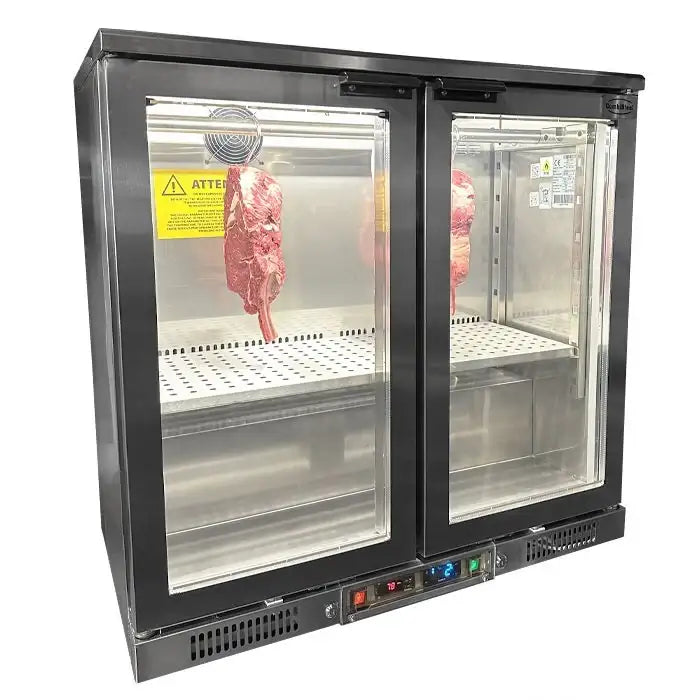 Dry Aging - Fleischreifeschrank - 198 Liter - 2 Glastüren - 920x550x910 mm - Gastro-Bedarf24 GmbH