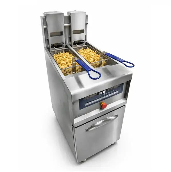 DuoLift Pro Digitalfritteuse – 2×13.5 Liter – Automatischer Korblift - 400 × 825 × H920 mm - 18 kW - Gastro-Bedarf24 GmbH