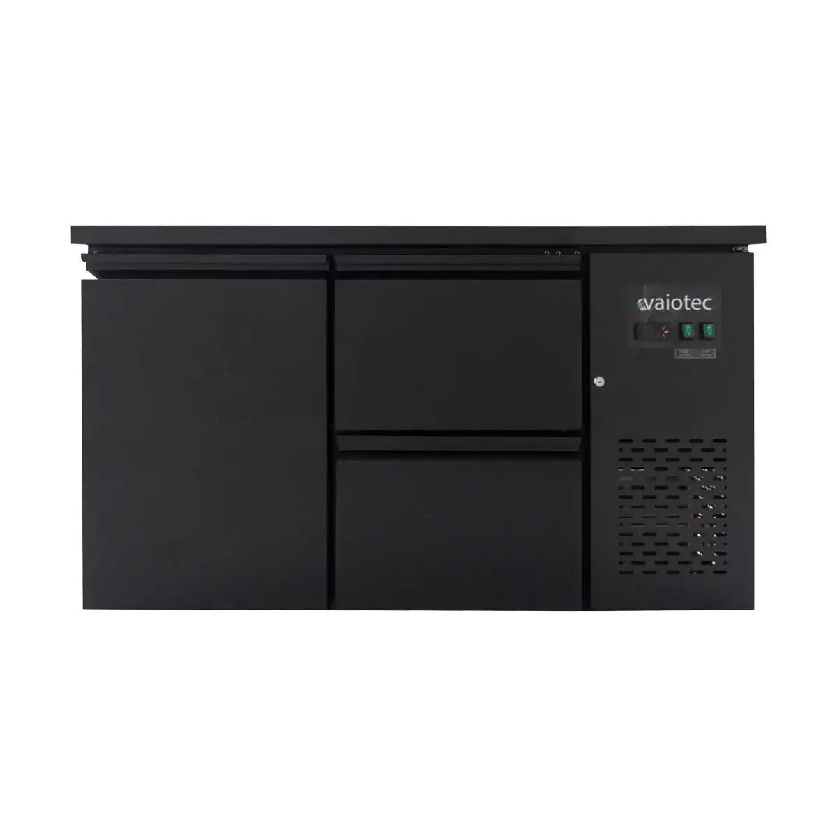EASYLINE Barkühltisch schwarz / 1 Tür & 2 Schubladen - 280 l - Gastro-Bedarf24 GmbH