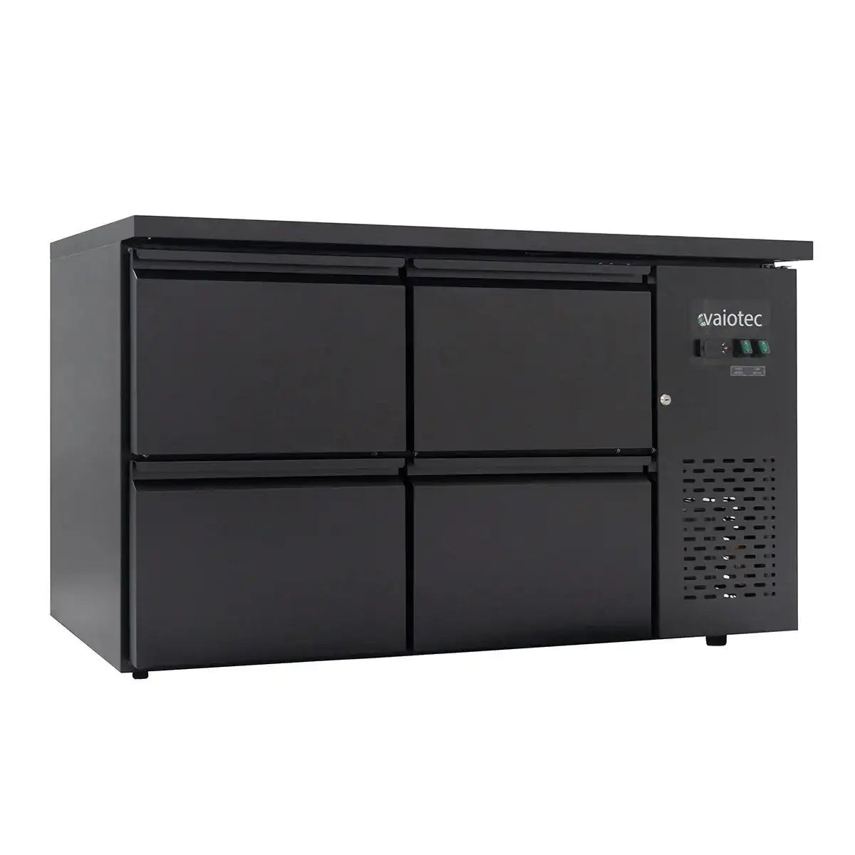 EASYLINE Barkühltisch schwarz / 4 Schubladen - 280 l - Gastro-Bedarf24 GmbH