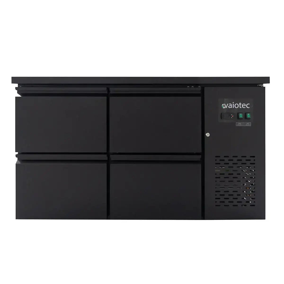 EASYLINE Barkühltisch schwarz / 4 Schubladen - 280 l - Gastro-Bedarf24 GmbH
