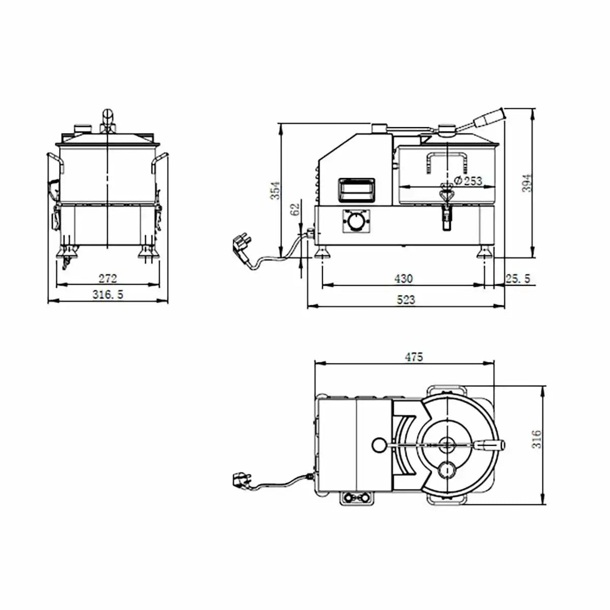 EASYLINE Cutter 6 Liter - Gastro-Bedarf24 GmbH