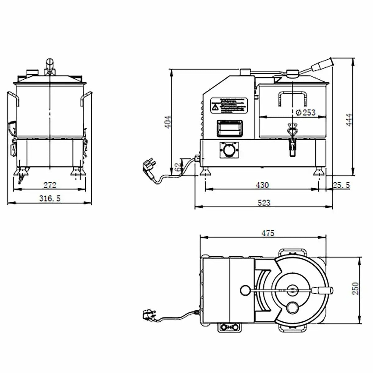 EASYLINE Cutter 9 Liter - Gastro-Bedarf24 GmbH